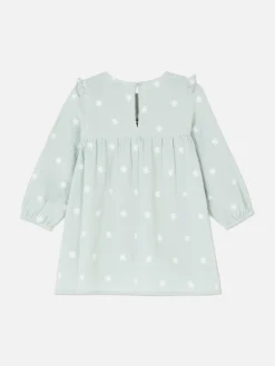 Kleider|Primark Gesmoktes Kleid Mit Langen Ärmeln Mintgrün
