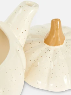 Halloween-Deko Und Süßigkeiten|Halloween Alle|Primark Gesprenkelte Teekanne In Kürbisform Cremefarben