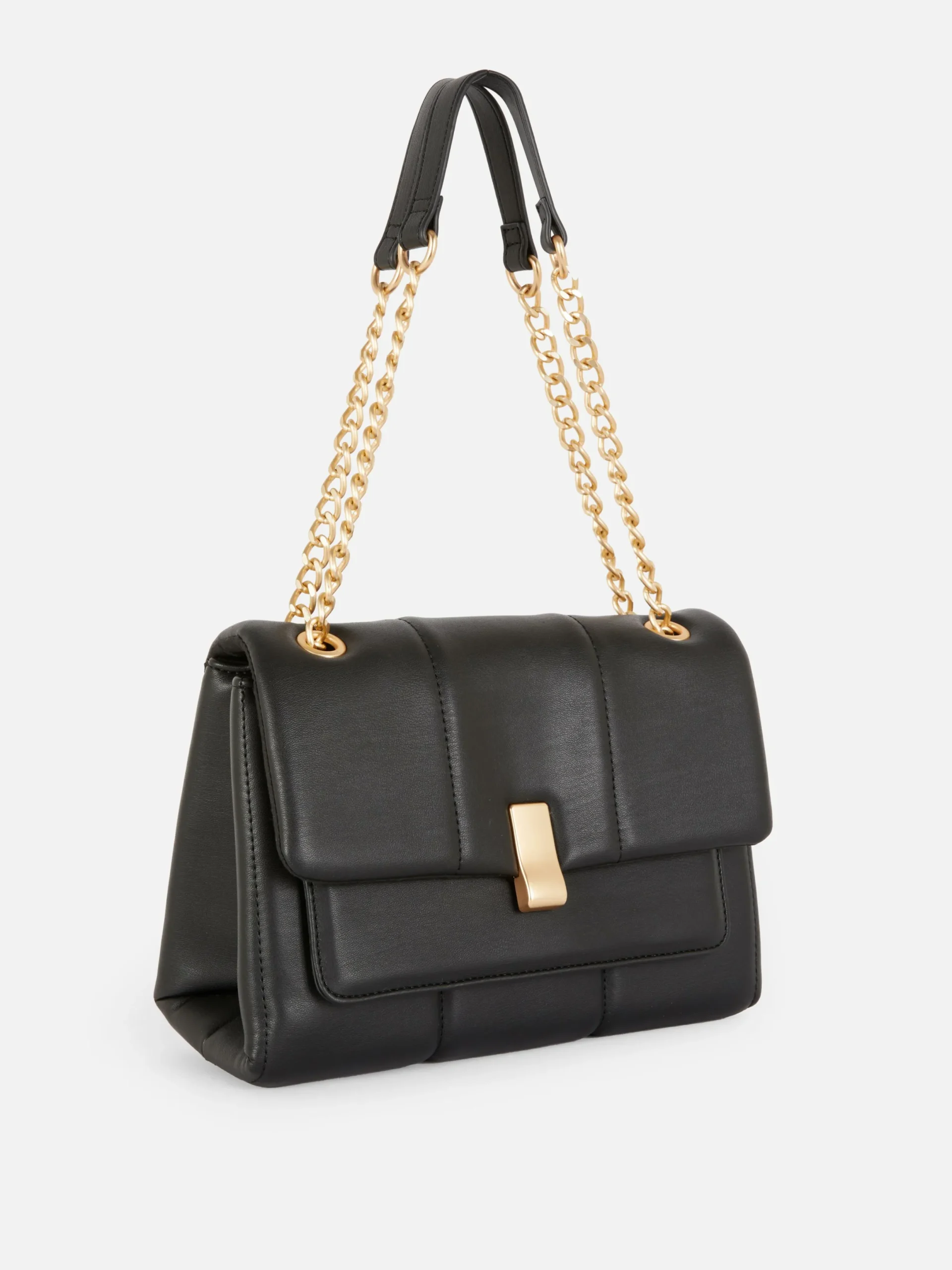 Taschen Und Portemonnaies|Primark Gesteppte Schultertasche Mit Überschlag Schwarz