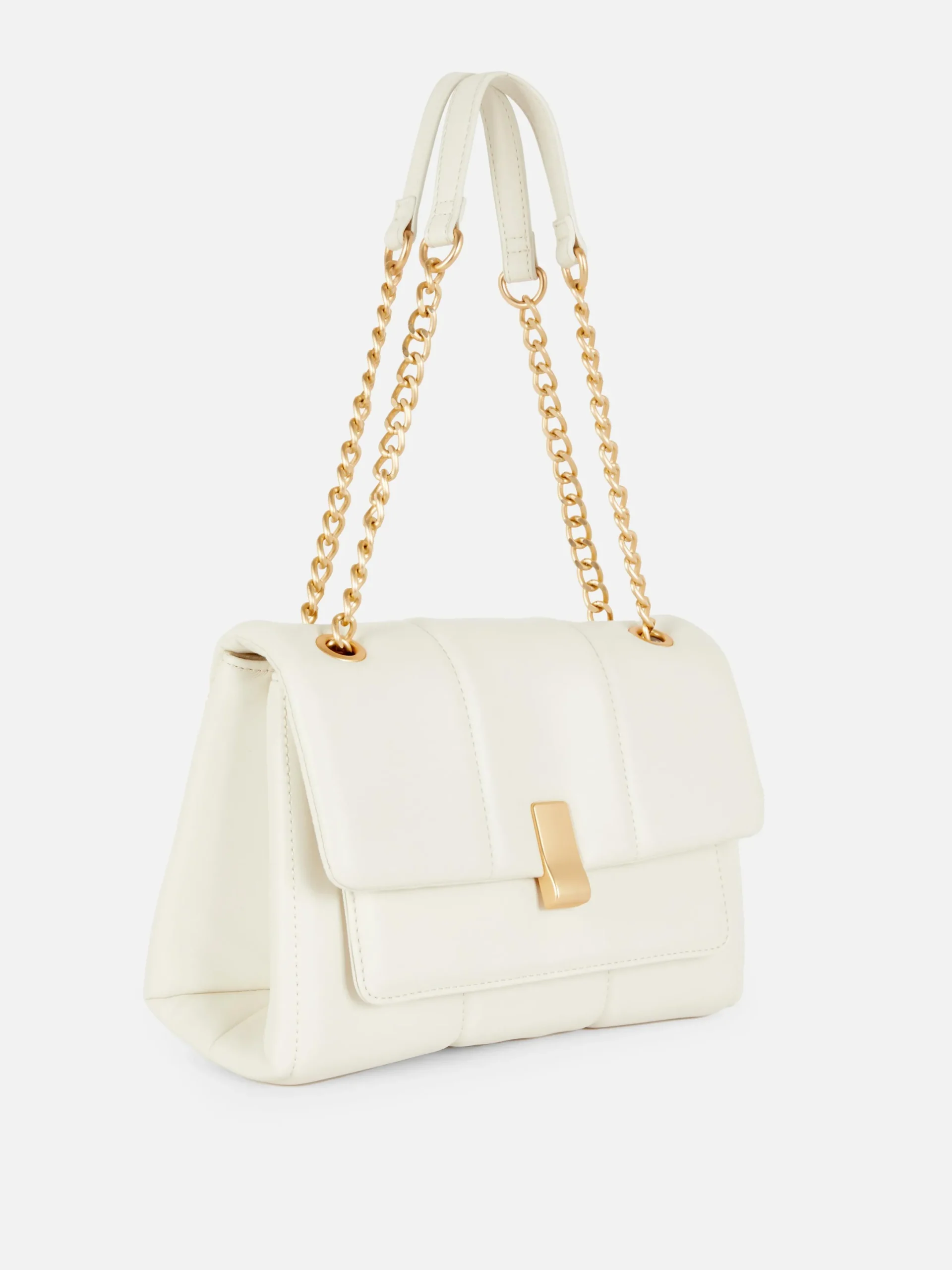 Taschen Und Portemonnaies|Primark Gesteppte Schultertasche Mit Überschlag Ecrufarben