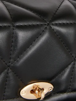 Taschen Und Portemonnaies|Primark Gesteppte Umhängetasche Mit Drehverschluss Schwarz