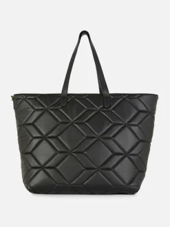 Taschen Und Portemonnaies|Primark Gesteppter Kunstleder-Shopper Schwarz
