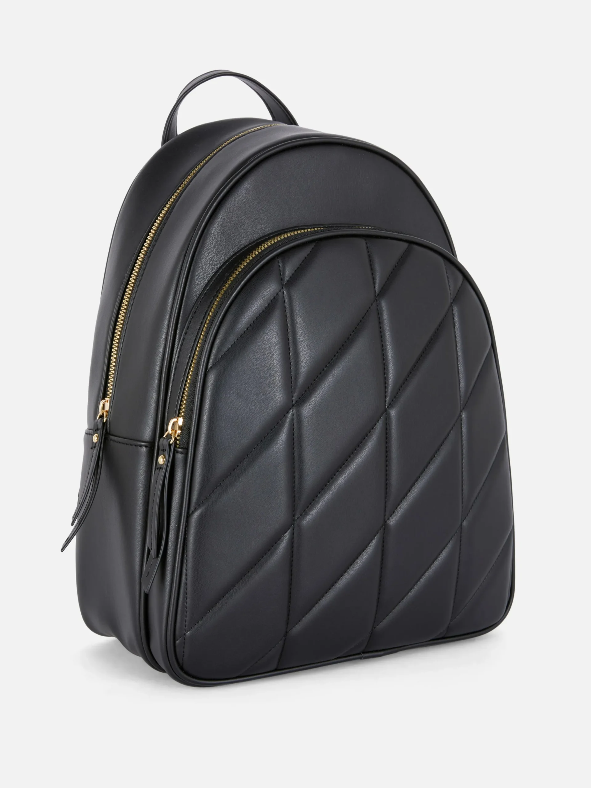 Taschen Und Portemonnaies|Primark Gesteppter Rucksack Aus Kunstleder Schwarz