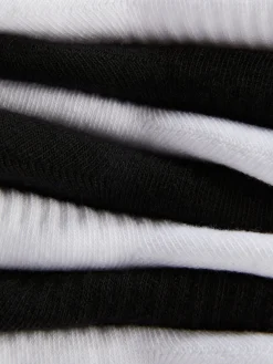 Socken|Primark Gestreifte Socken In Viertellänge, 5er-Pack Schwarz/Weiß