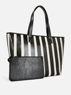 Taschen Und Portemonnaies|Primark Gestreifte Tote Tasche Schwarz/Weiß