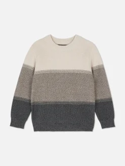 Pullover Und Cardigans|Primark Gestreifter Strickpullover Steinfarben