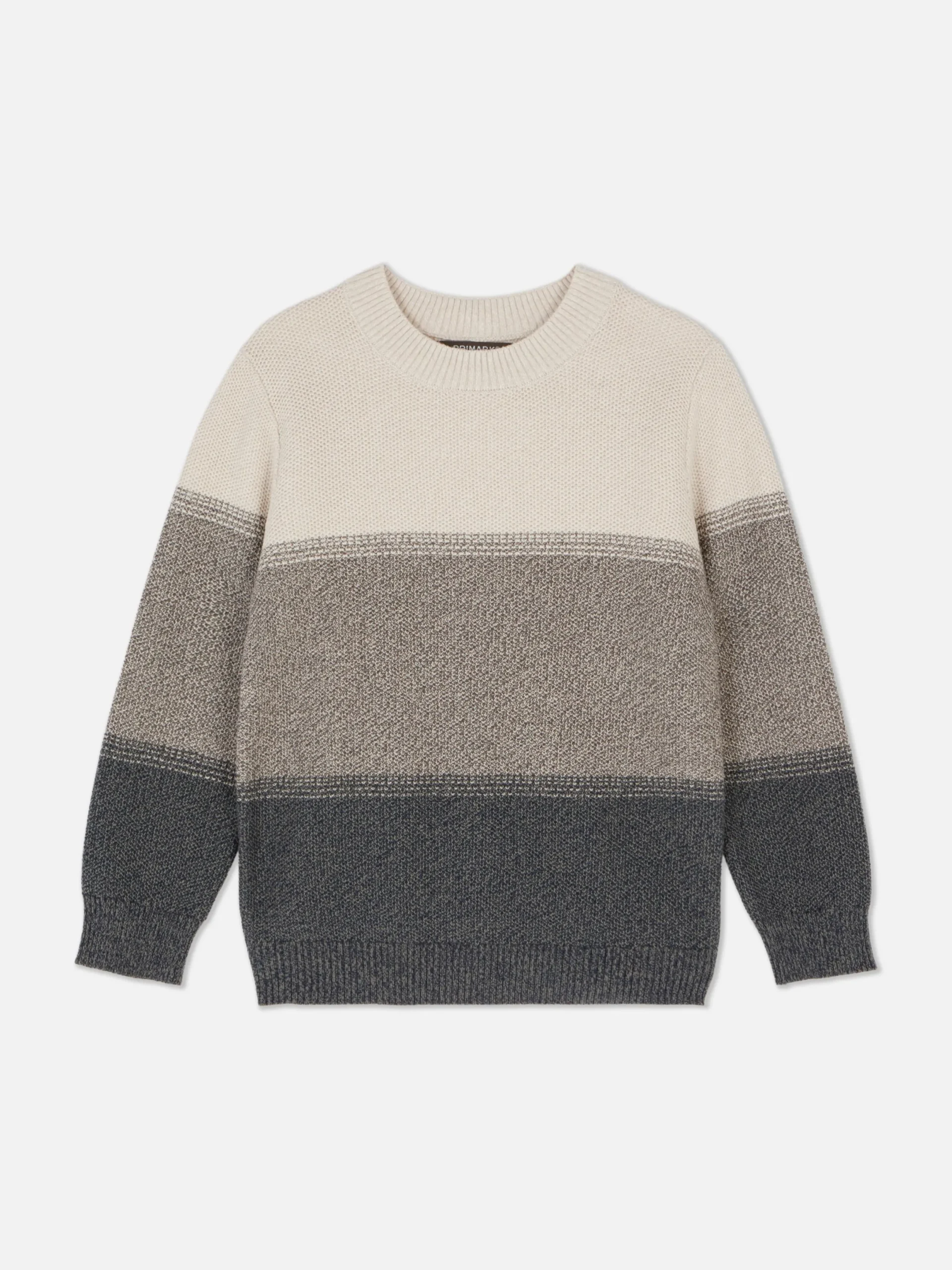 Pullover Und Cardigans|Primark Gestreifter Strickpullover Steinfarben