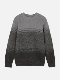 Pullover Und Cardigans|Primark Gestreifter, Strukturierter Strickpullover Anthrazitfarben