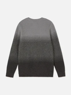 Pullover Und Cardigans|Primark Gestreifter, Strukturierter Strickpullover Anthrazitfarben