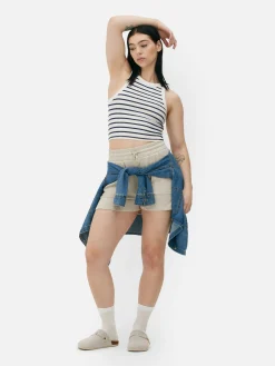 Tops Und T-Shirts|Primark Gestreiftes, Geripptes Racer-Trägertop Marineblau