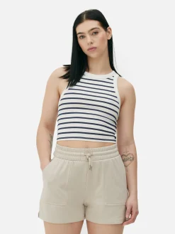 Tops Und T-Shirts|Primark Gestreiftes, Geripptes Racer-Trägertop Marineblau