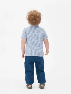 Tops Und T-Shirts|Primark Gestreiftes Kurzarmhemd Marineblau