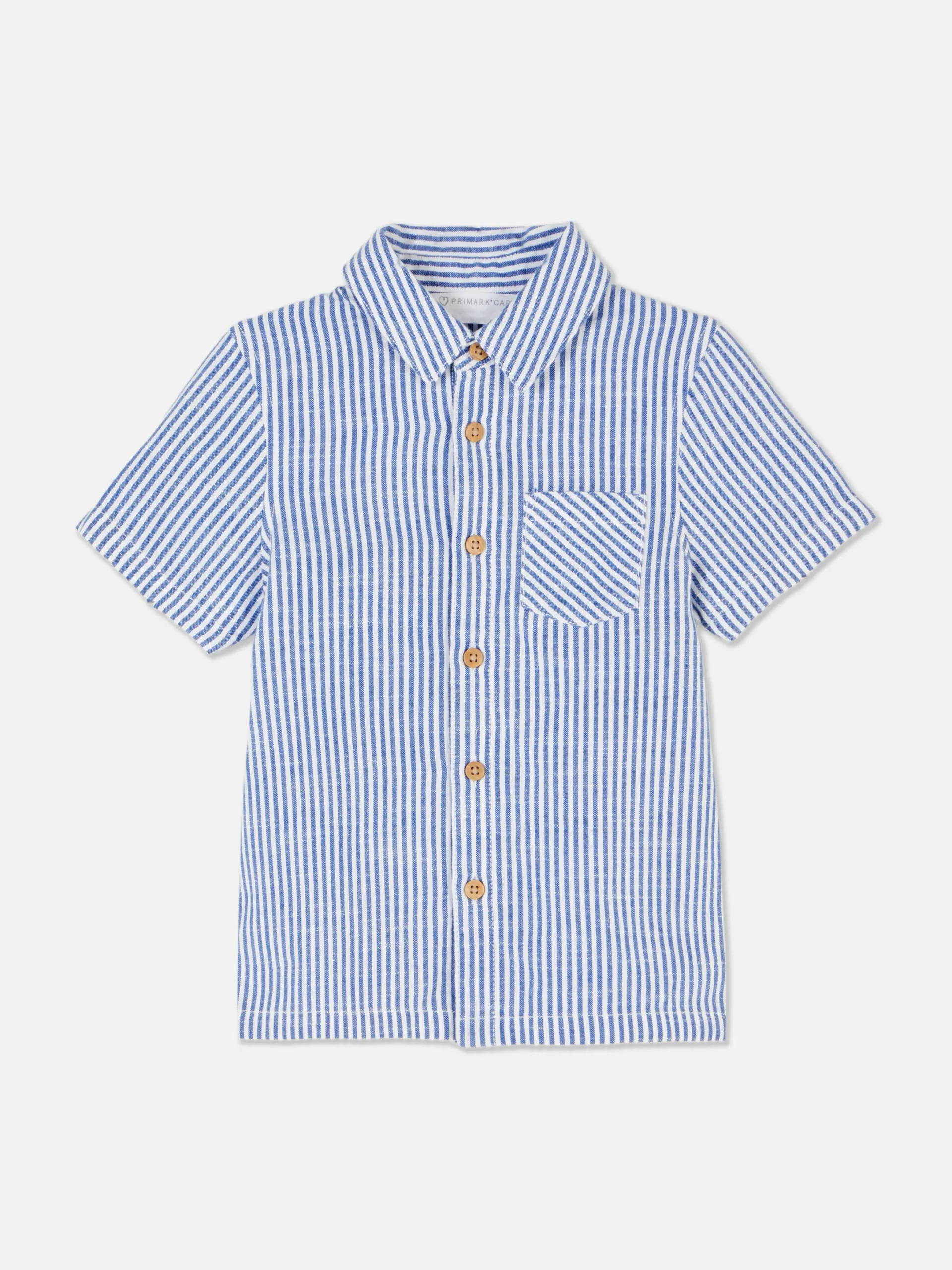 Tops Und T-Shirts|Primark Gestreiftes Kurzarmhemd Marineblau