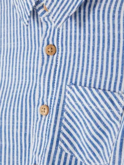 Tops Und T-Shirts|Primark Gestreiftes Kurzarmhemd Marineblau