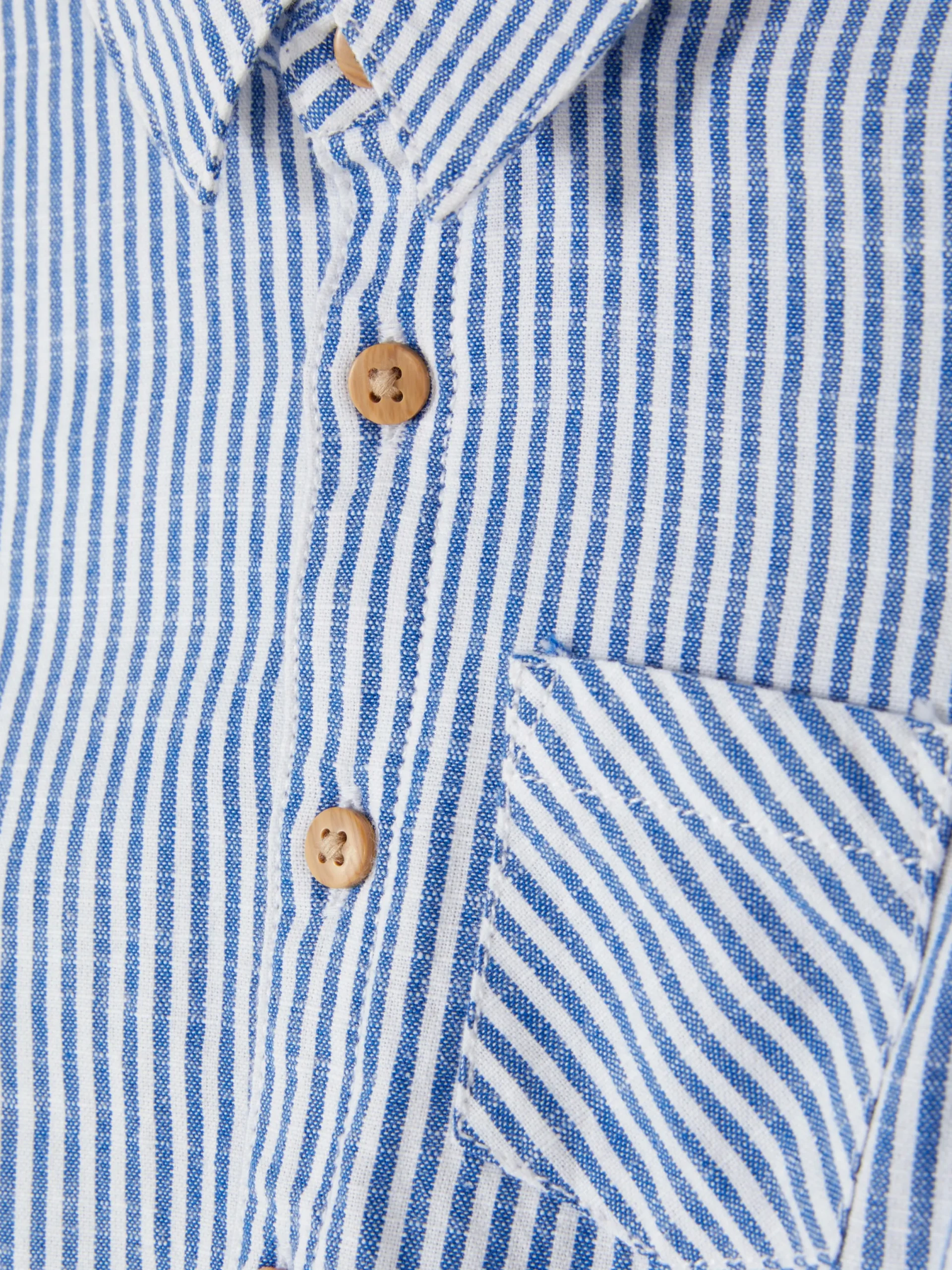 Tops Und T-Shirts|Primark Gestreiftes Kurzarmhemd Marineblau