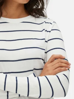 Tops Und T-Shirts|Primark Gestreiftes Langarmtop Marineblau