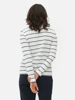 Tops Und T-Shirts|Primark Gestreiftes Langarmtop Marineblau
