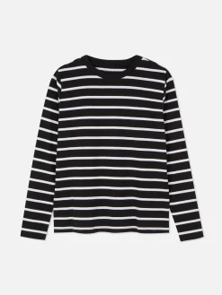 Tops Und T-Shirts|Primark Gestreiftes Langarmtop Schwarz/Weiß