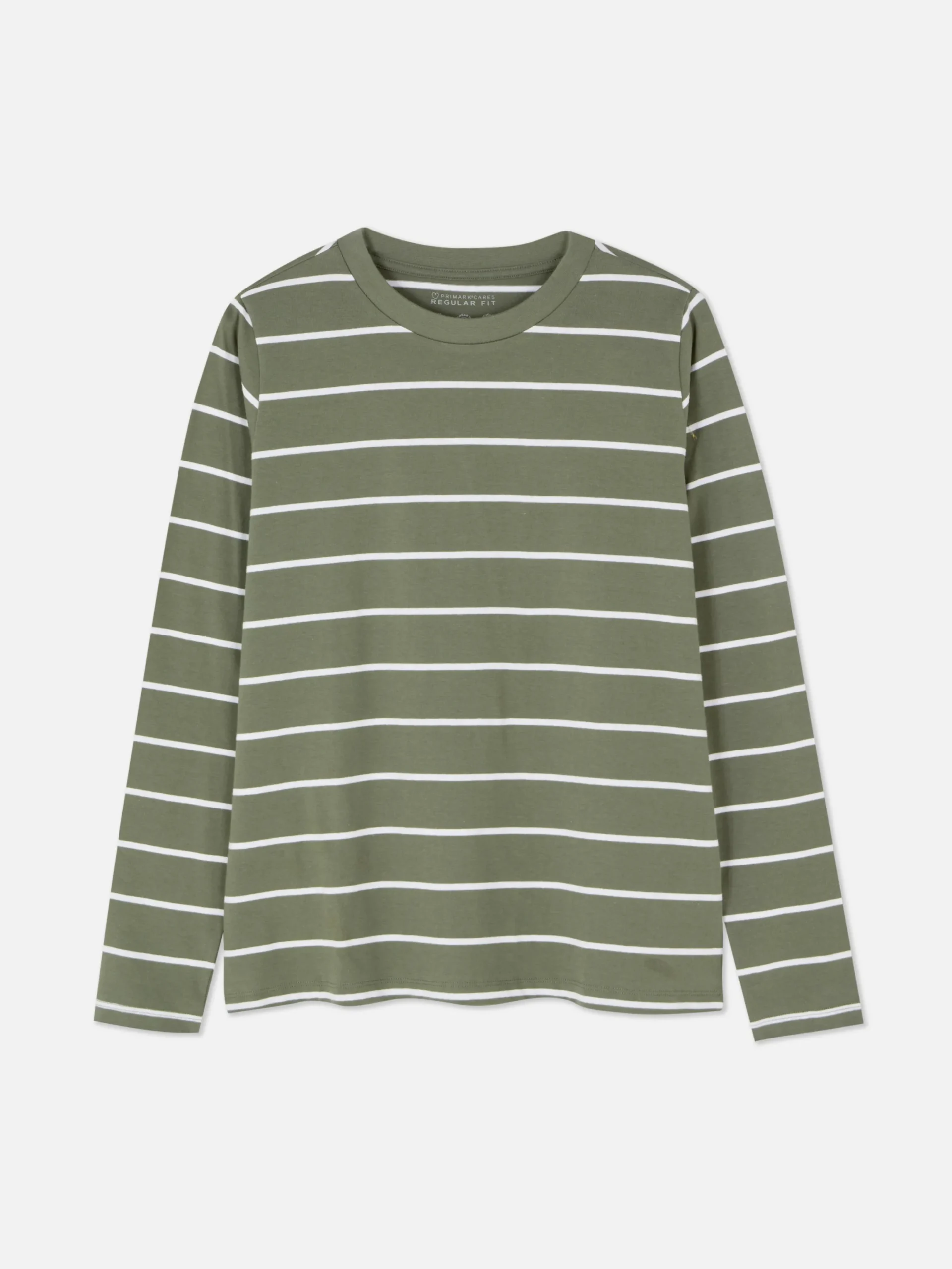 Tops Und T-Shirts|Primark Gestreiftes Langarmtop Khakifarben