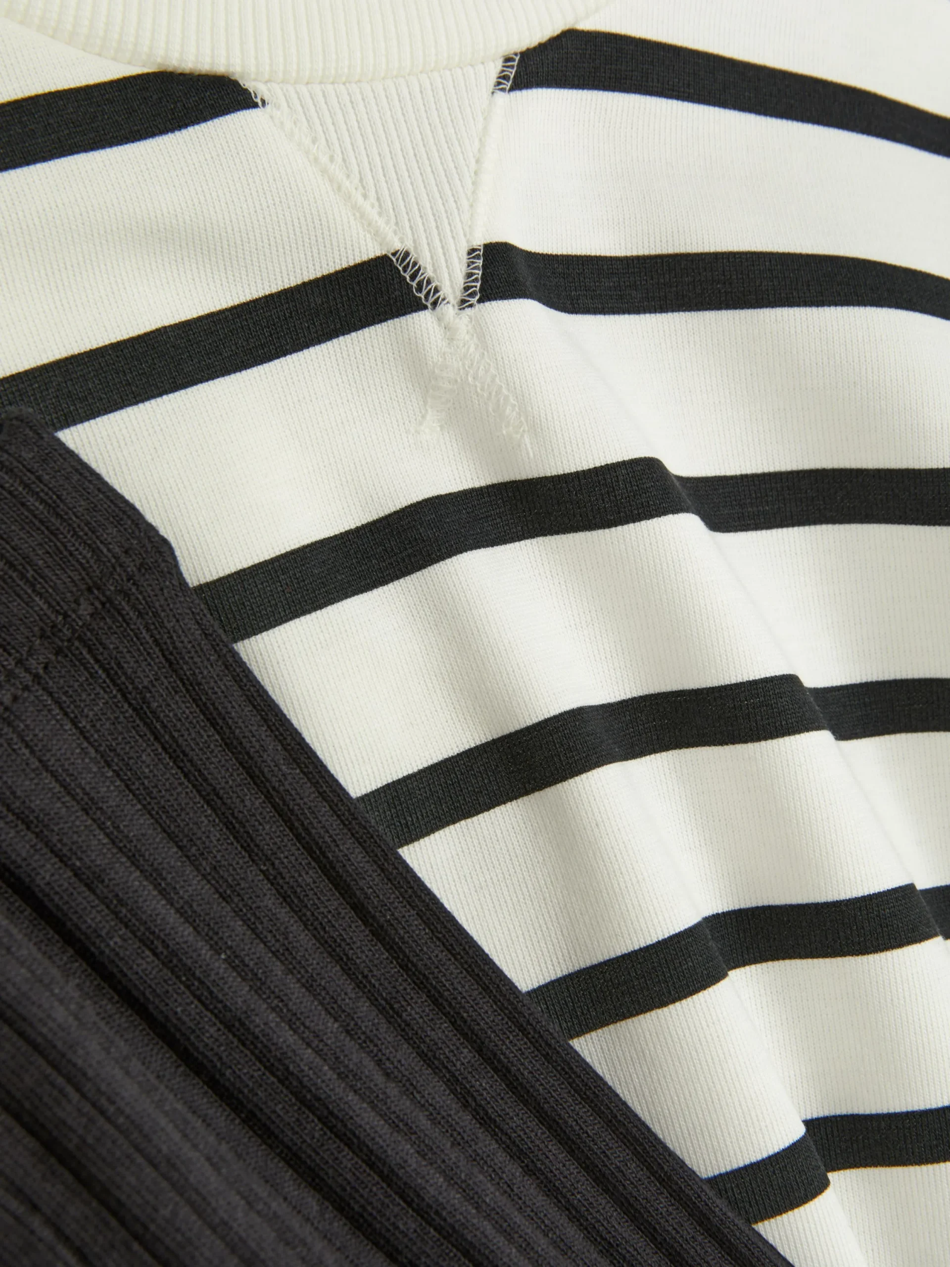 Sets Und Outfits|Primark Gestreiftes Sweatshirt Und Gerippte Leggings Im Set Schwarz