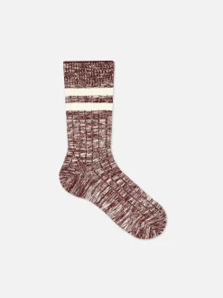 Socken|Primark Gestrickte „The Stronghold“ Crew-Socken Burgunderrot