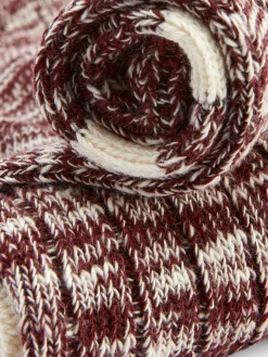 Socken|Primark Gestrickte „The Stronghold“ Crew-Socken Burgunderrot