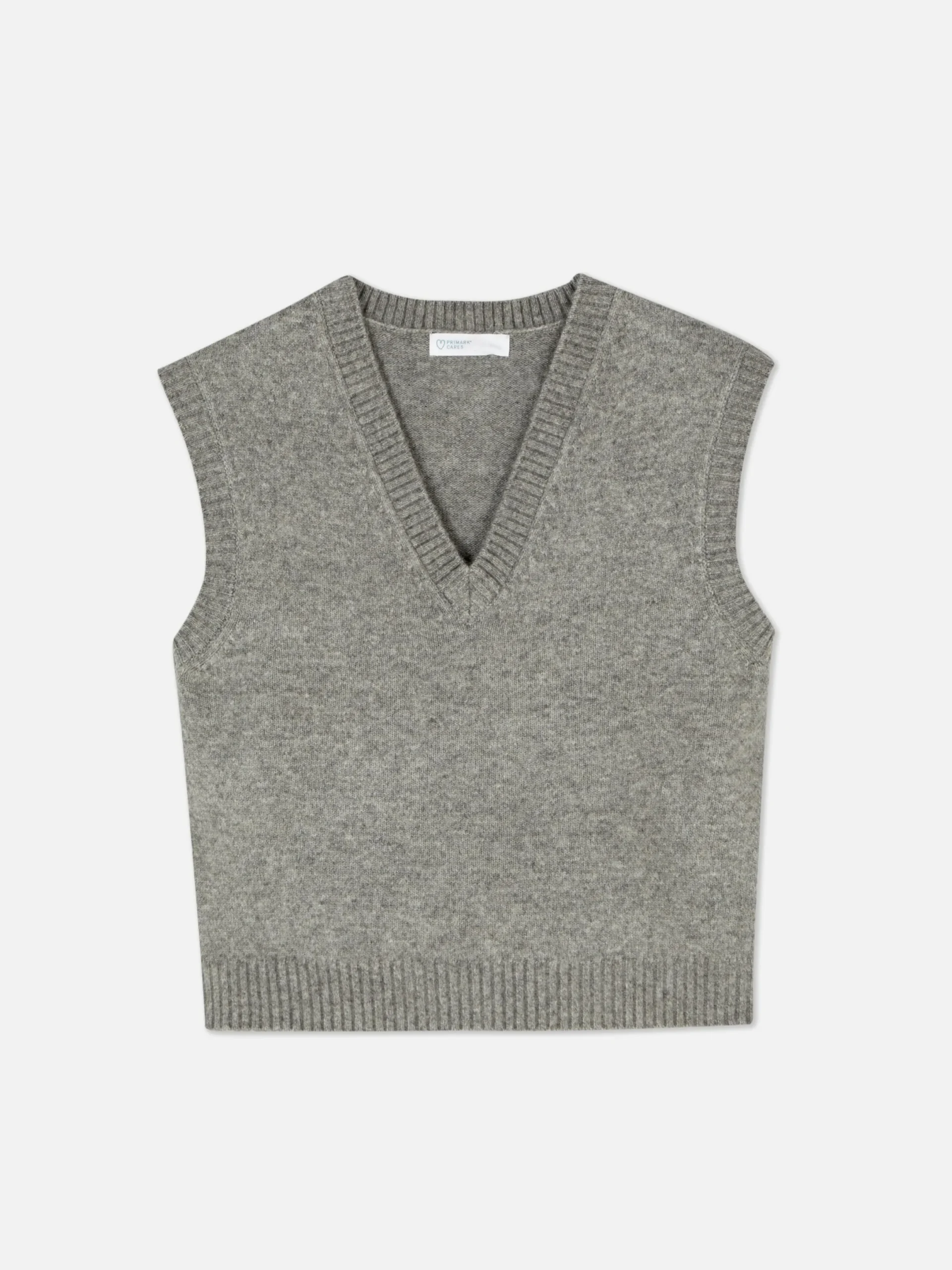 Pullover Und Cardigans|Primark Gestricktes Tanktop Mit V-Ausschnitt Grau