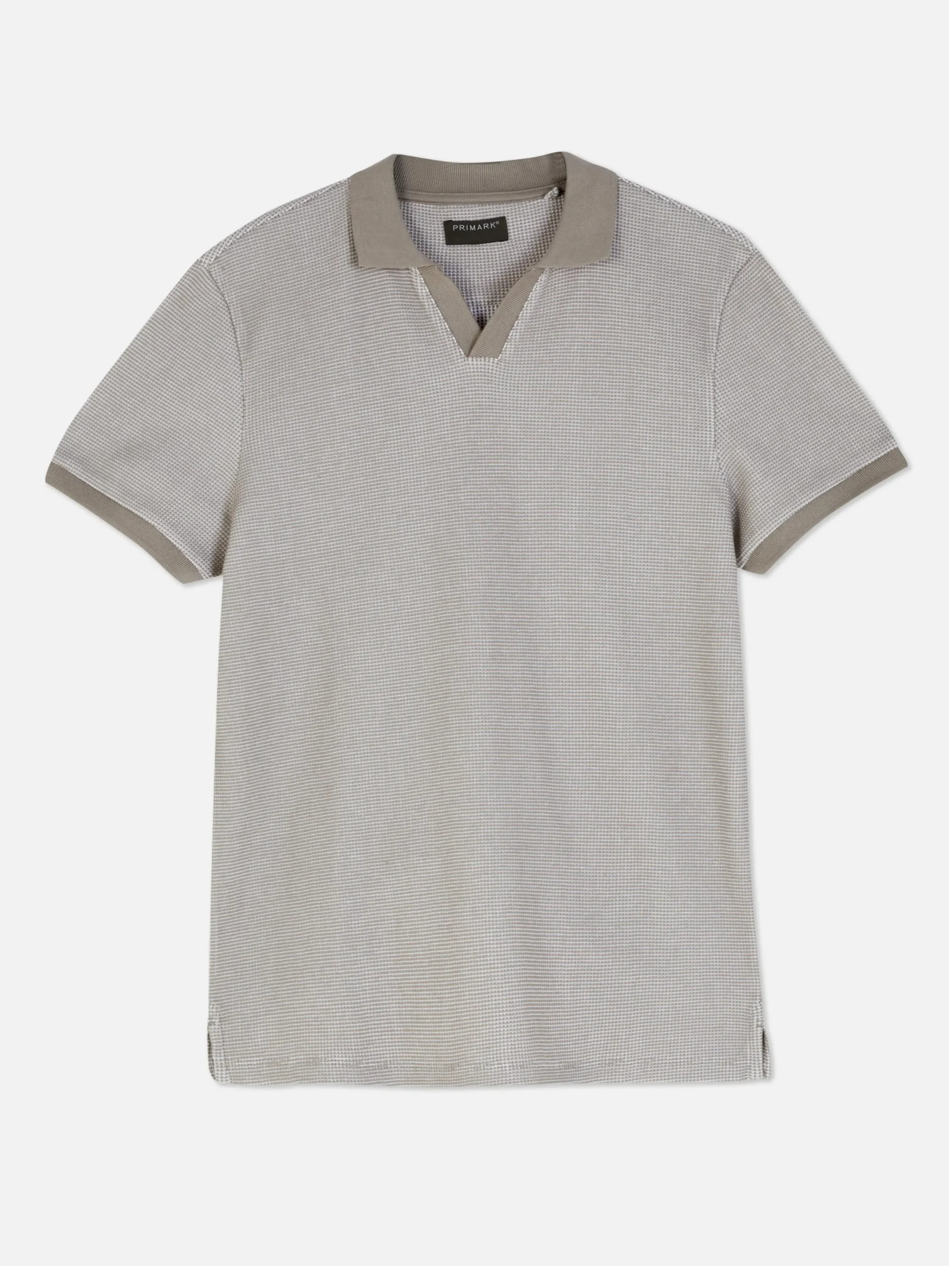 Tops Und T-Shirts|Primark Gestricktes T-Shirt Mit Reverskragen Grau meliert