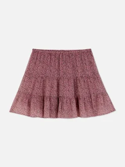 Röcke|Primark Gestufter Chiffon-Minirock Zum Kombinieren Violett