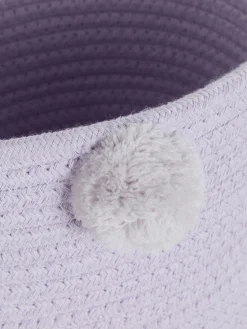 Aufbewahrungsboxen Und Körbe|Primark Gewebter Korb Mit Bommeln Lilafarben