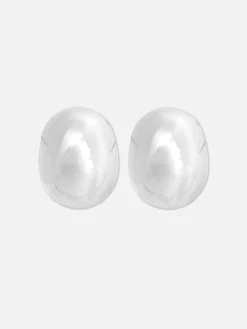 Schmuck|Primark Gewölbte Ohrstecker Weiß