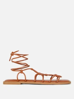 Sandalen|Primark Gladiatorensandalen Mit Riemchen Braun