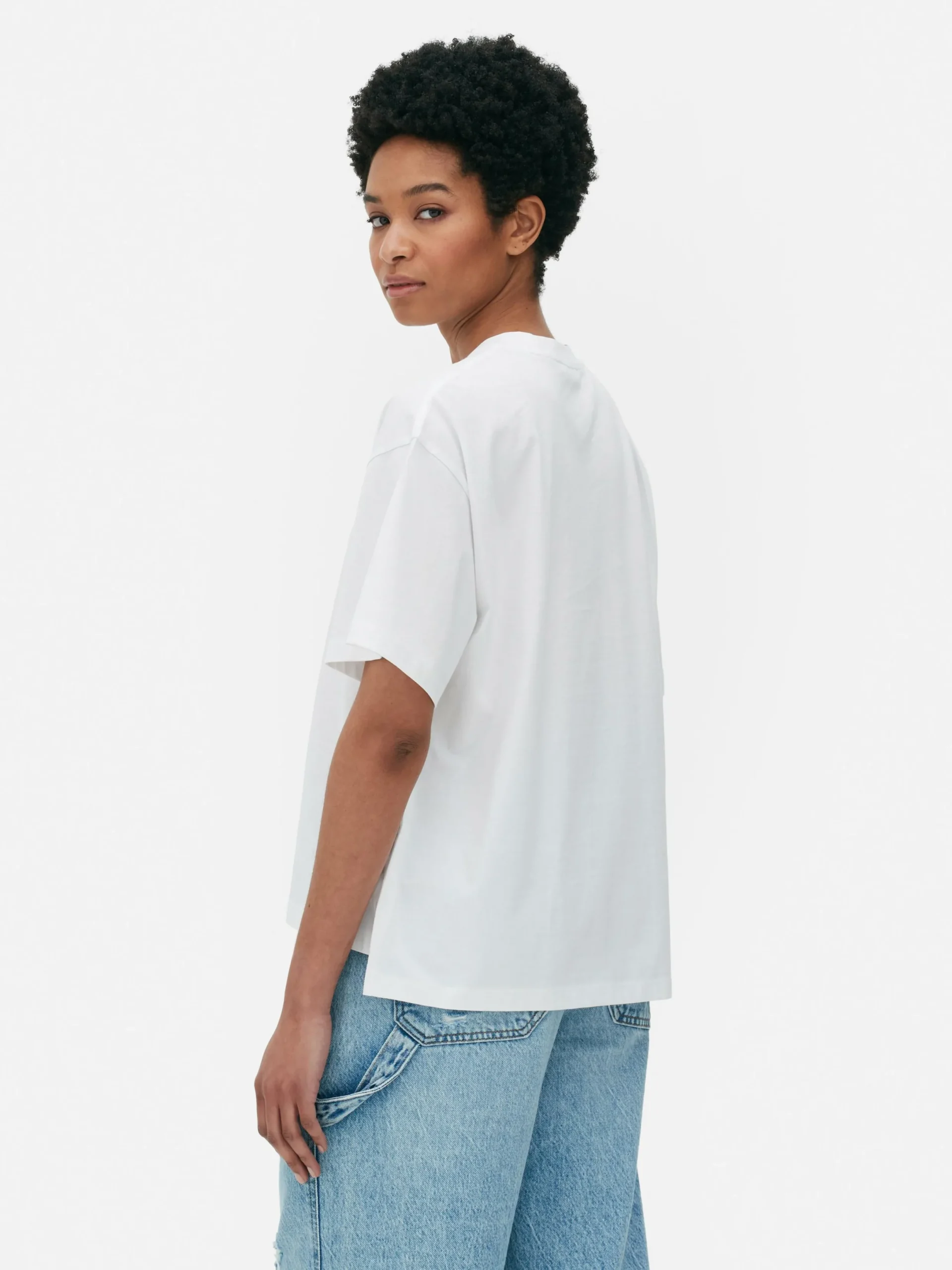 Tops Und T-Shirts|Primark Grafik-T-Shirt Mit Geradem Schnitt Weiß