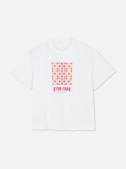 Tops Und T-Shirts|Primark Grafik-T-Shirt Mit Geradem Schnitt Weiß