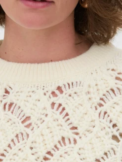 Pullover Und Cardigans|Primark Grobmaschiger „Rita Ora“ Strickpullover Mit Zopfmuster Elfenbeinfarben