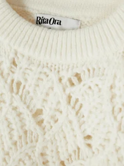 Pullover Und Cardigans|Primark Grobmaschiger „Rita Ora“ Strickpullover Mit Zopfmuster Elfenbeinfarben