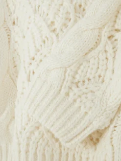 Pullover Und Cardigans|Primark Grobmaschiger „Rita Ora“ Strickpullover Mit Zopfmuster Elfenbeinfarben