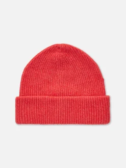 Mützen, Handschuhe Und Schals|Primark Grobstrick-Beanie Mit Umschlag Rot