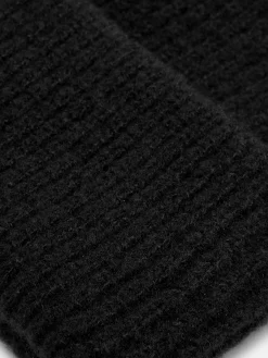 Mützen, Handschuhe Und Schals|Primark Grobstrick-Beanie Mit Umschlag Schwarz