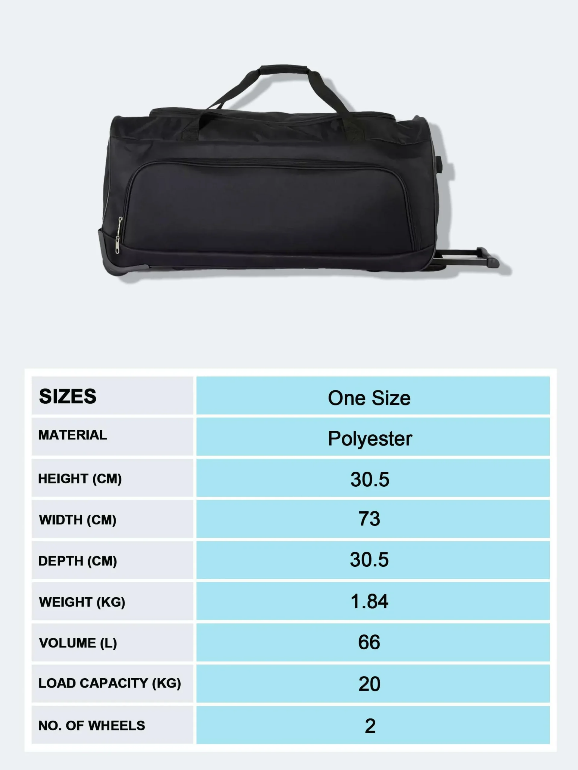 Taschen Und Portemonnaies|Primark Große Duffel-Tasche Mit Rollen Schwarz