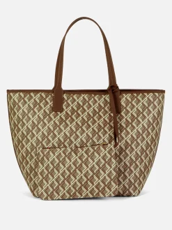 Taschen Und Portemonnaies|Primark Große Tragetasche Mit Monogramm Schokoladenbraun