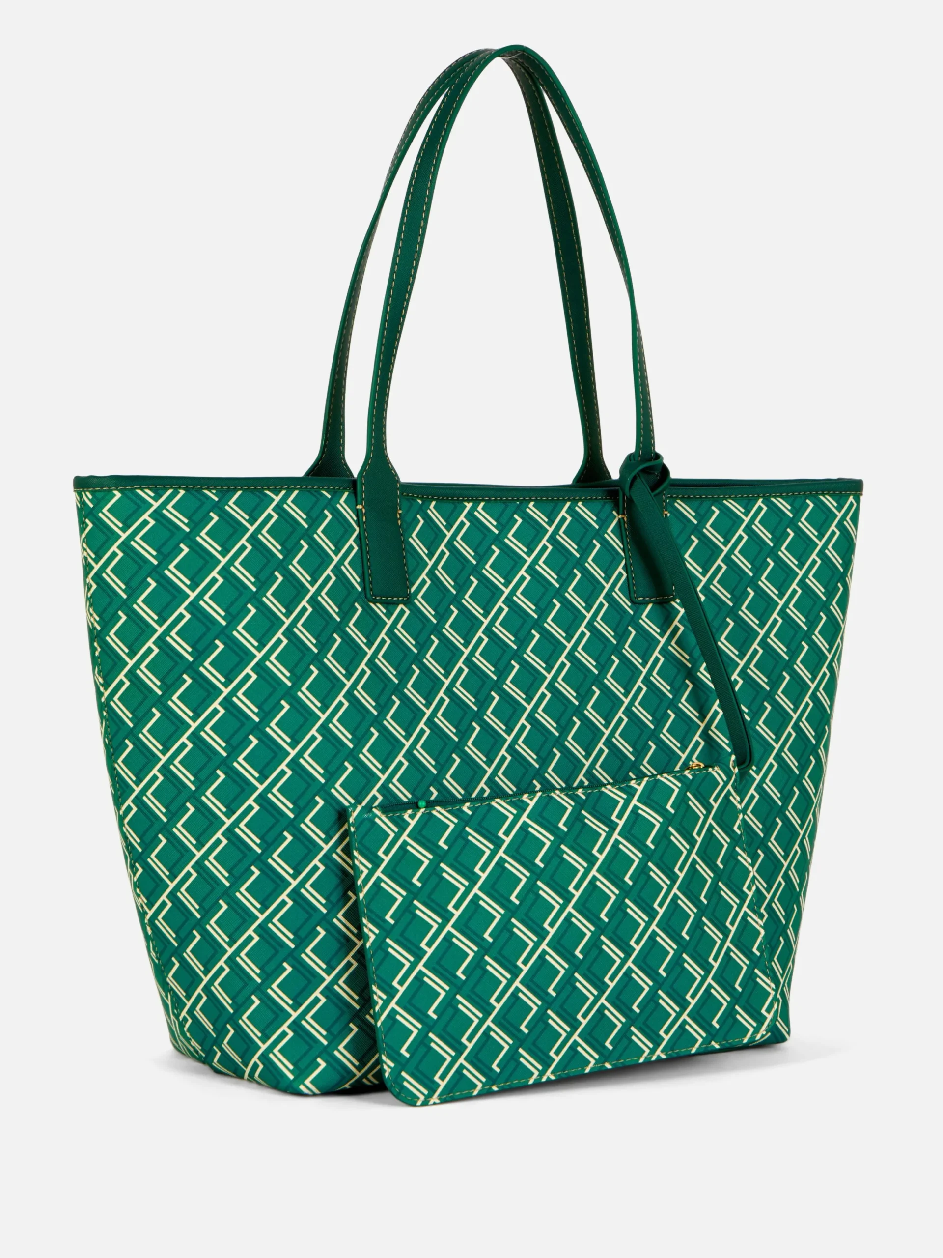Taschen Und Portemonnaies|Primark Große Tragetasche Mit Monogramm Grün