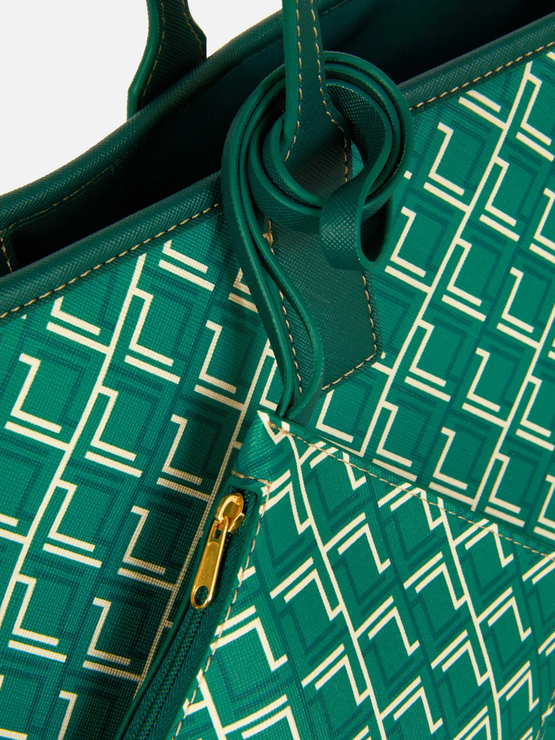 Taschen Und Portemonnaies|Primark Große Tragetasche Mit Monogramm Grün