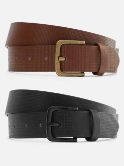 Gürtel|Primark Gürtel Mit Prägung, 2er-Pack Schwarz