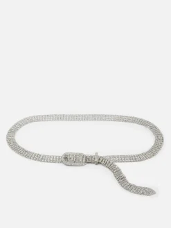 Gürtel|Primark Gürtel Mit Ziersteinen Silber