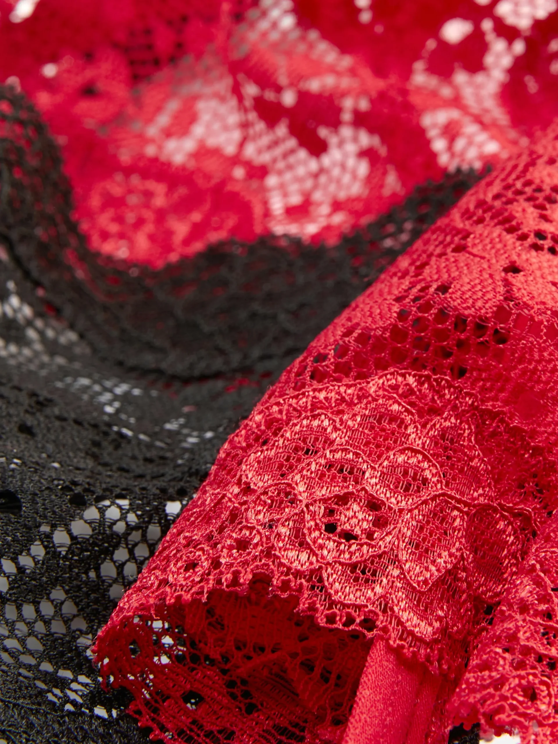 Slips|Primark G-String-Tangas Aus Spitze, 3er-Pack Dunkelrot