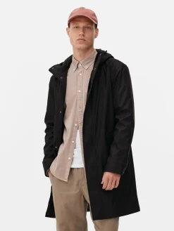 Jacken Und Mäntel|Primark Gummierter Parka Mit Kapuze Schwarz