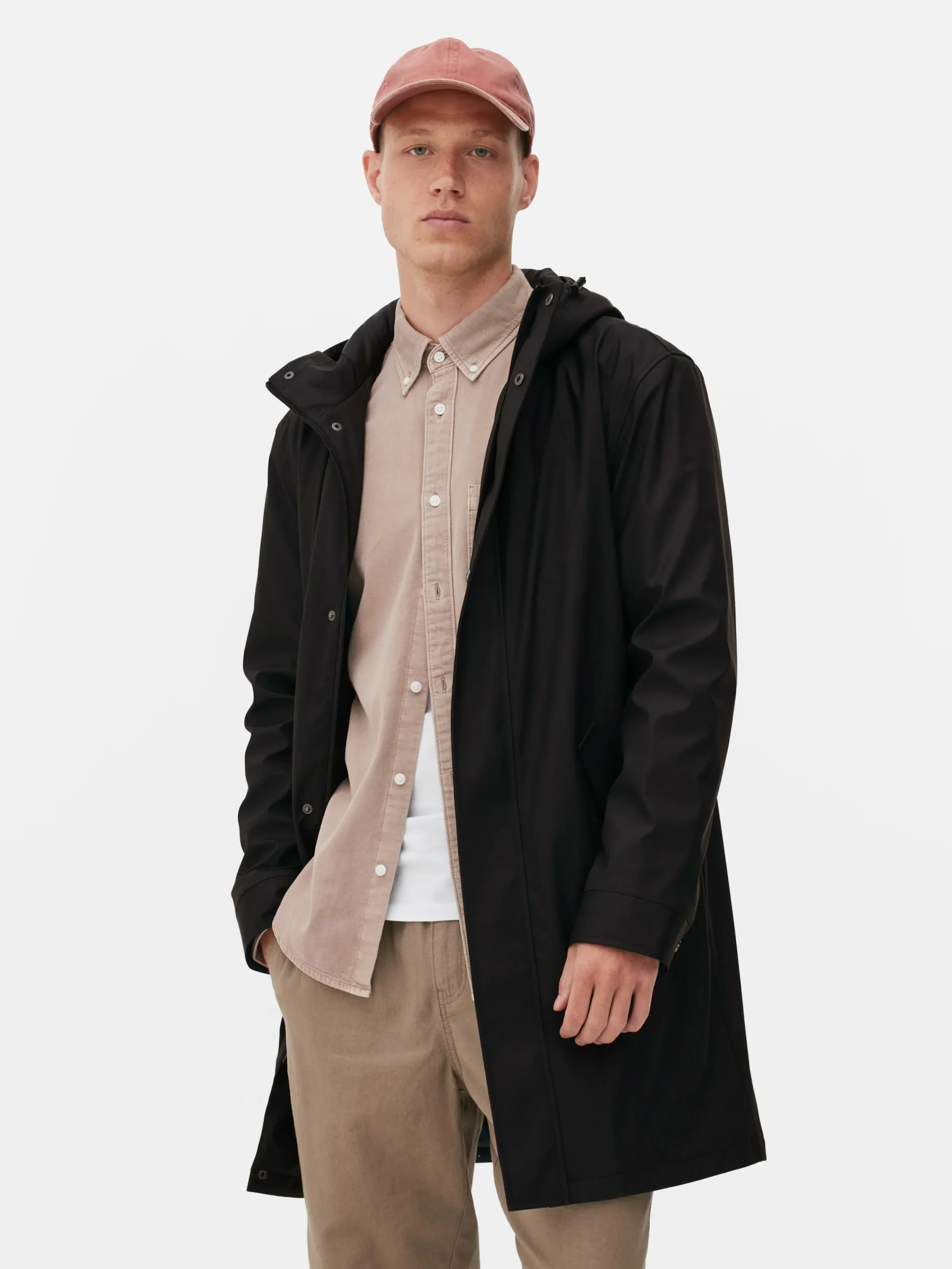 Jacken Und Mäntel|Primark Gummierter Parka Mit Kapuze Schwarz