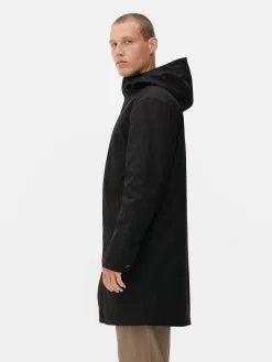 Jacken Und Mäntel|Primark Gummierter Parka Mit Kapuze Schwarz