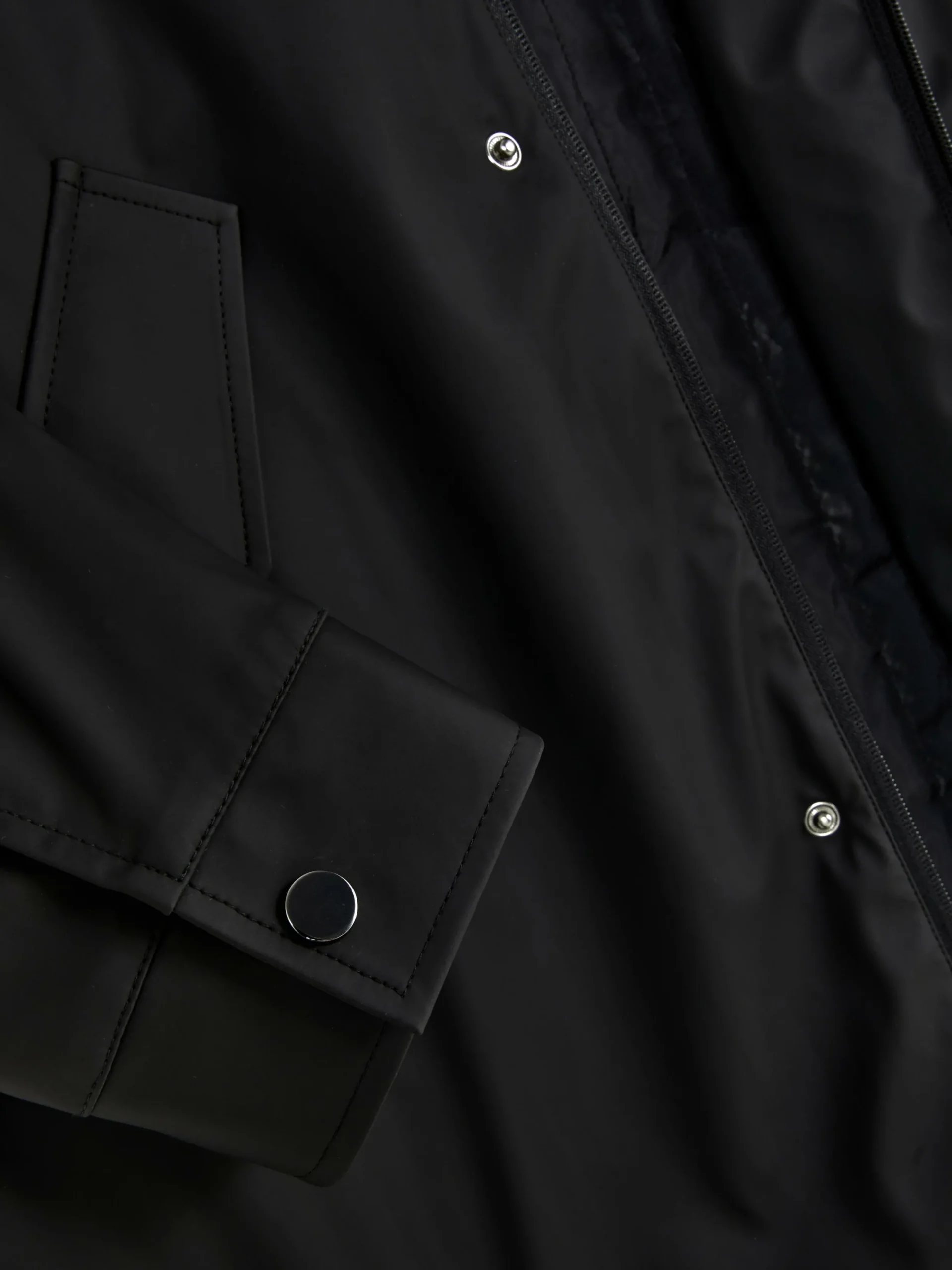 Jacken Und Mäntel|Primark Gummierter Parka Mit Kapuze Schwarz